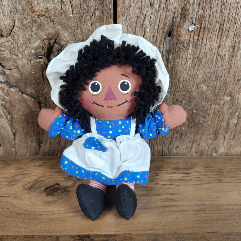 Vintage 1992 Hasbro Playskool African American Raggedy Ann Cloth Dolls Plush